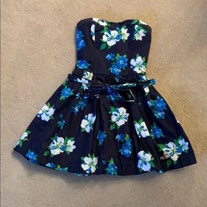Hollister Floral Strapless Mini Dress